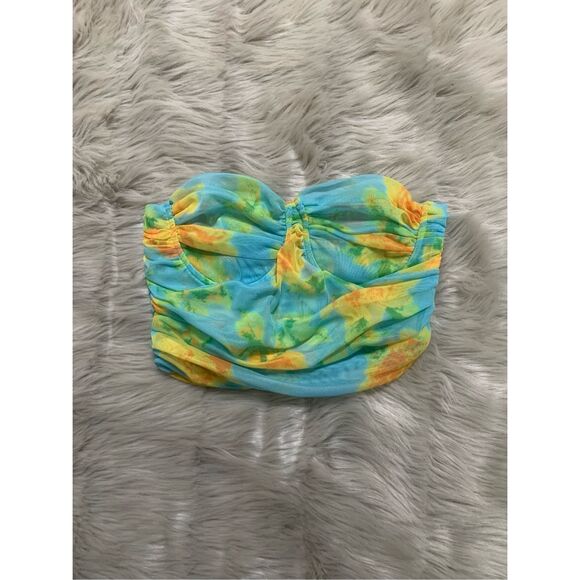 NWT Zara BLOGGERS FAV TULLE CORSET TOP SMALL - Picture 4 of 8